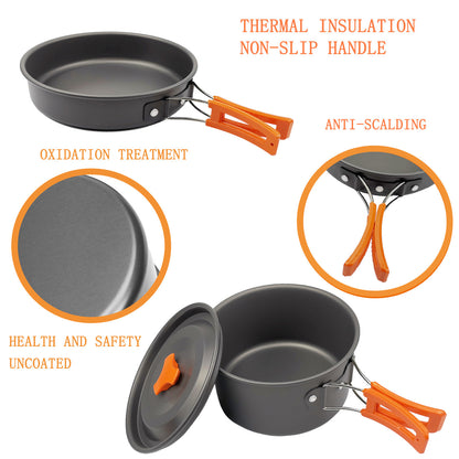 New Amazon Outdoor Camping Cookware Set with Kettle