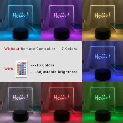 3D Small Night LED Message Board Lamp