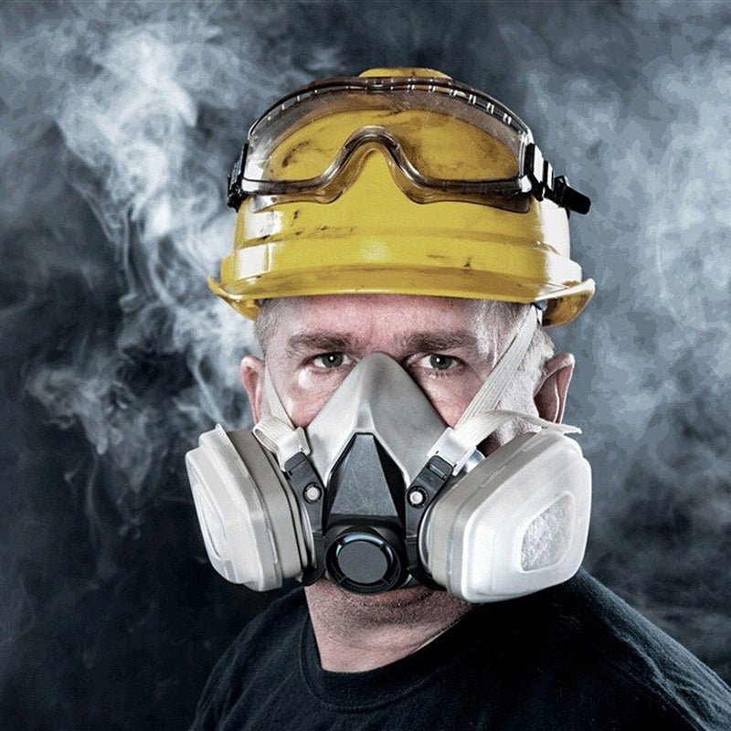 6200 Gas Mask 7-Piece Set for Industrial Protection