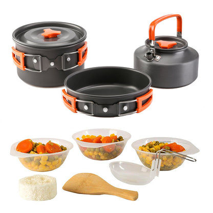 New Amazon Outdoor Camping Cookware Set with Kettle