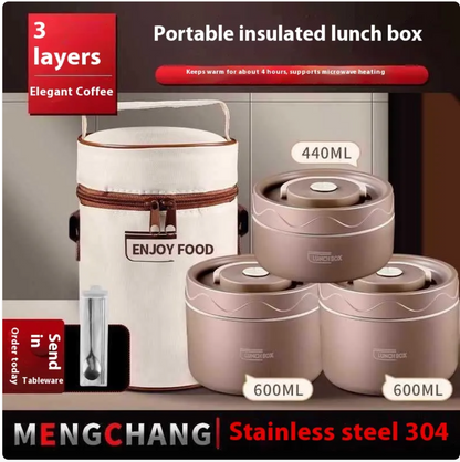 Extra-Long Insulated Stainless Steel Lunch Box