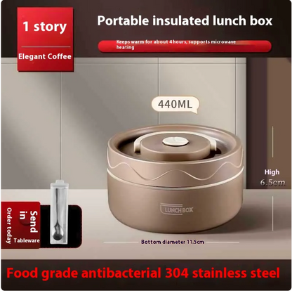 Extra-Long Insulated Stainless Steel Lunch Box