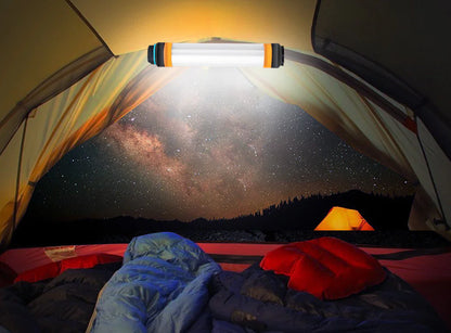 Wiederaufladbare LED-Campinglaterne mit magnetischem Fuß