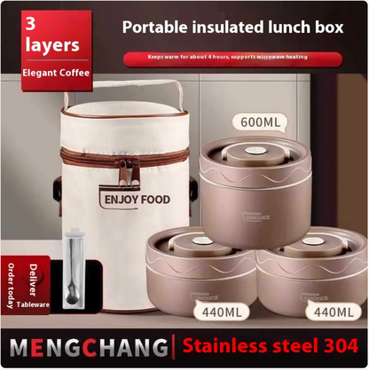 Extra-Long Insulated Stainless Steel Lunch Box