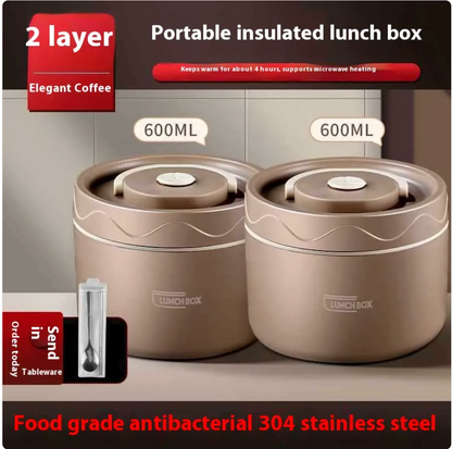 Extra-Long Insulated Stainless Steel Lunch Box