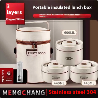 Extra-Long Insulated Stainless Steel Lunch Box