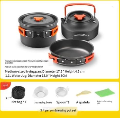 New Amazon Outdoor Camping Cookware Set with Kettle