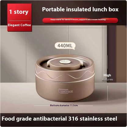 Extra-Long Insulated Stainless Steel Lunch Box