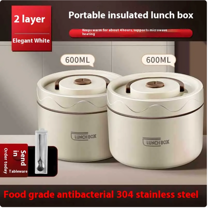 Extra-Long Insulated Stainless Steel Lunch Box