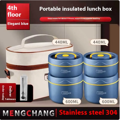 Extra-Long Insulated Stainless Steel Lunch Box