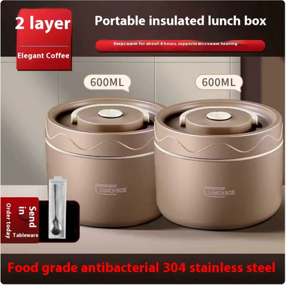 Extra-Long Insulated Stainless Steel Lunch Box