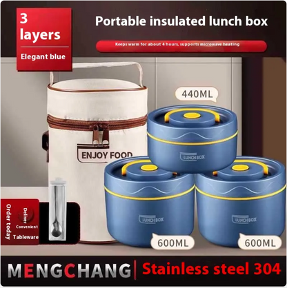 Extra-Long Insulated Stainless Steel Lunch Box