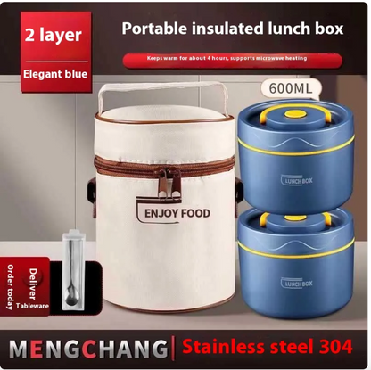 Extra-Long Insulated Stainless Steel Lunch Box