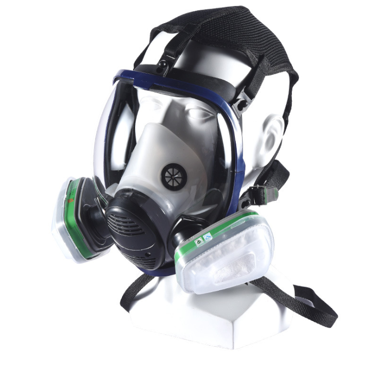 Full Face Gas Mask with Silicone, Wide Field of View